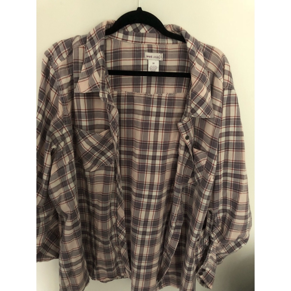 Flannel Print Button Down
